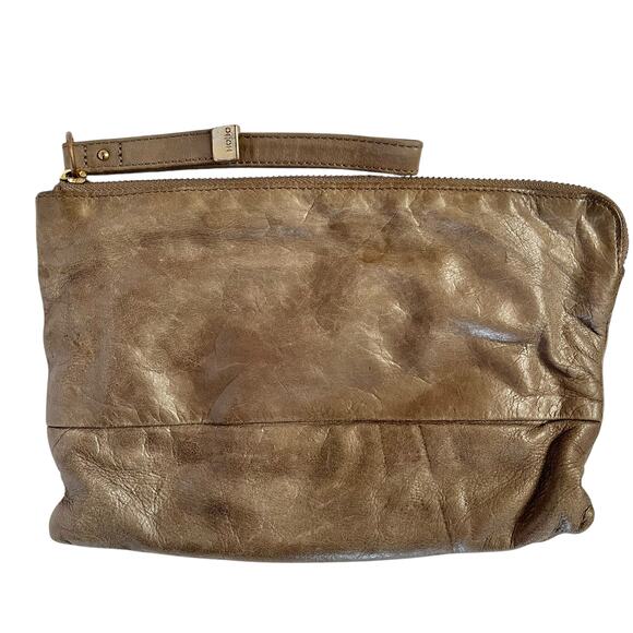 HOBO Light Brown Vintage Leather Slouchy Wristlet Handbag - Picture 10 of 10